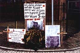 Protest der Mitarbeiter gegen die Schließung in Übigau