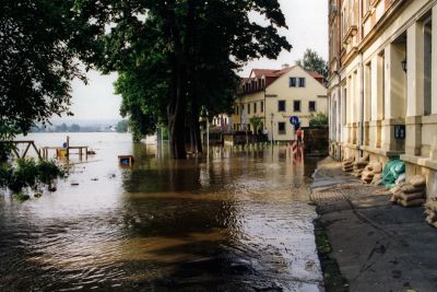 Hochwasser August 2002, Böcklinstraße Hochwasser August 2002, Böcklinstraße
