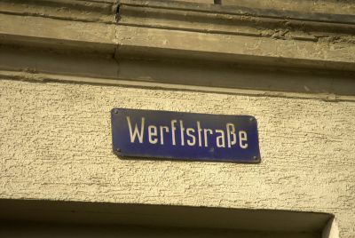 2002 11 werftstrasse strassenschild 2002 11 werftstrasse strassenschild