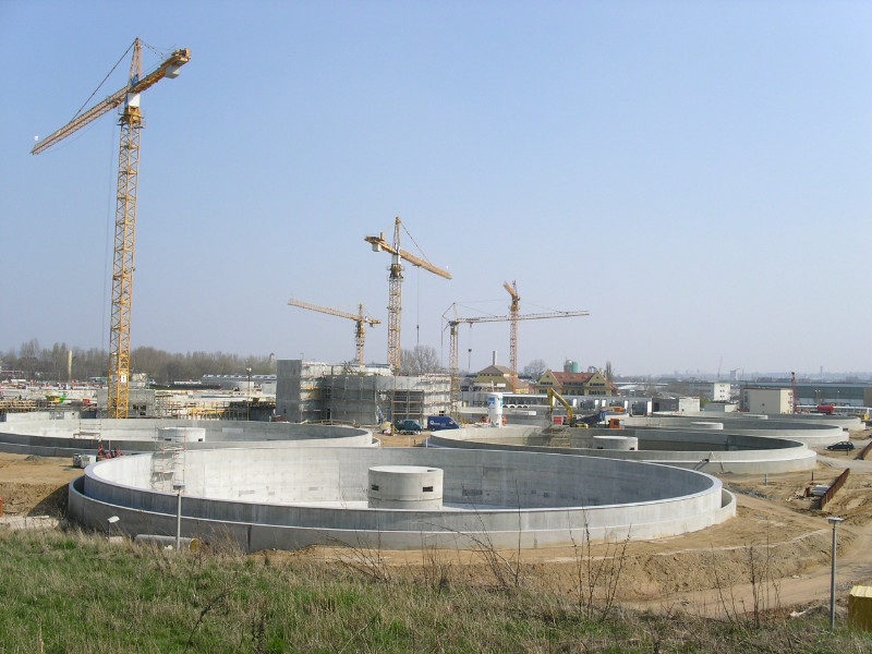 Baustelle biologische Abwasserbehandlung (2004, Foto: F. Philipp))