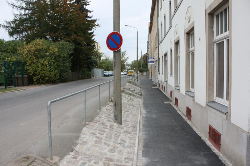 Gehwegsanierung Scharfenberger Straße (Foto: F. Philipp)