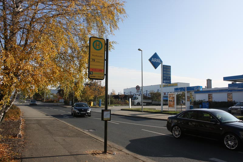 Haltestelle Werftstraße (Foto: F. Philipp)