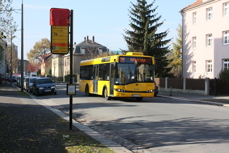 Haltestelle Scharfenberger Straße (Foto: F. Philipp)