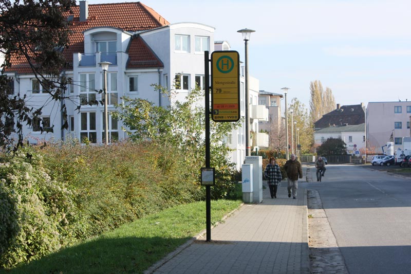 Haltestelle Mengsstraße (Foto: F. Philipp)