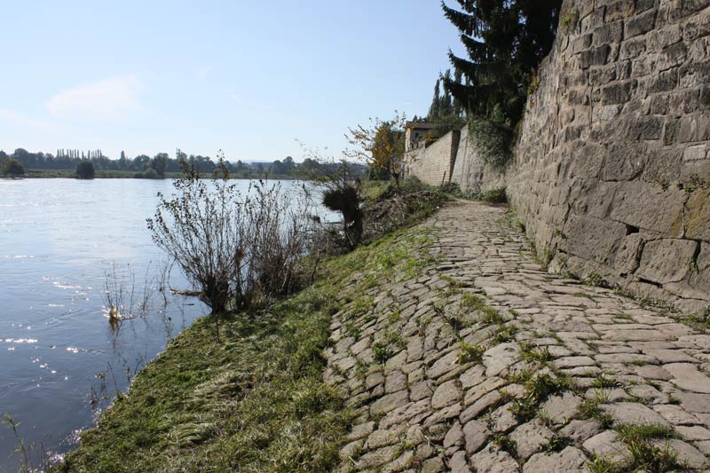 Der gesäuberte Abschnitt des Elbweg (Oktober 2010)