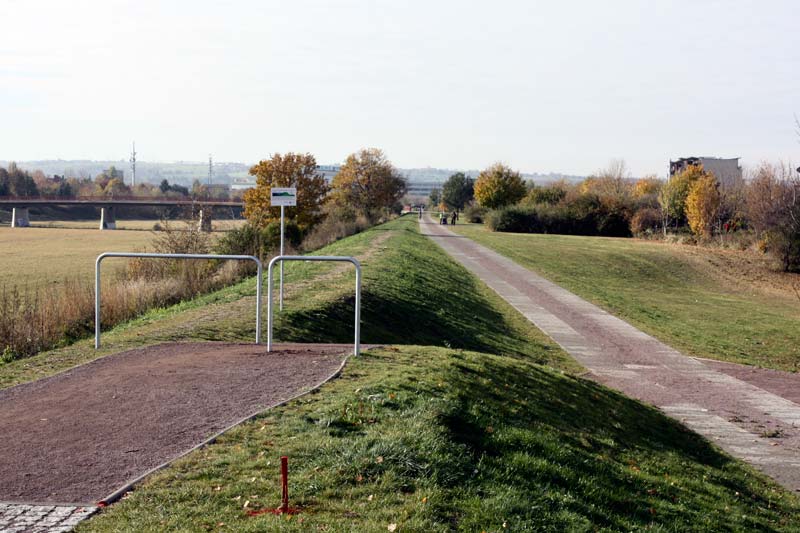 Hochwasserschutzlinie nahe der Böcklinstraße