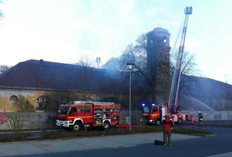 Brand im Kasernenareal