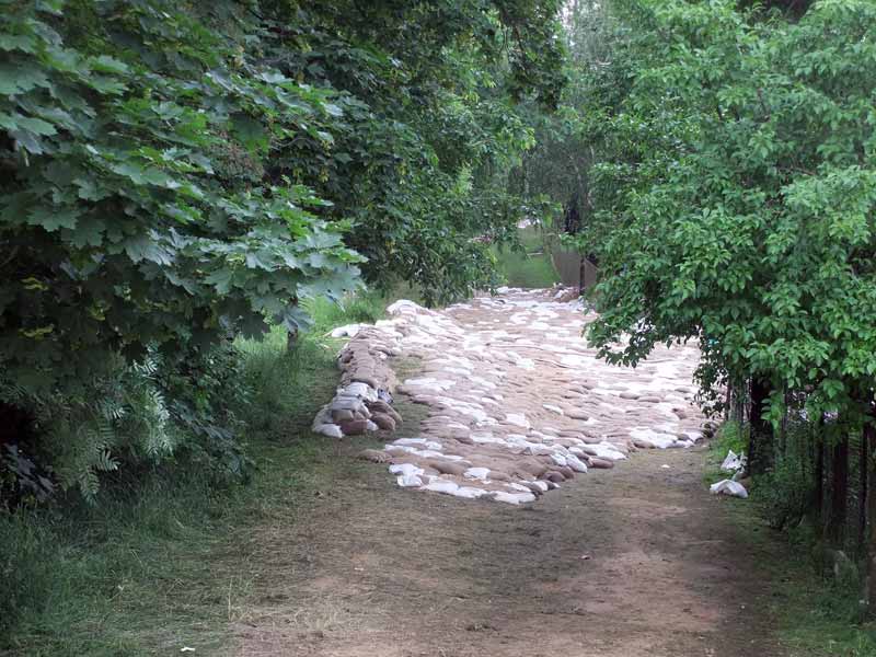 Deichverstärkung an der flutrinne