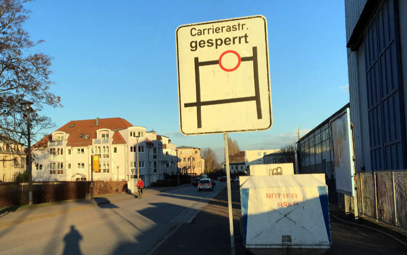 Carrierastraße derzeit gesperrt