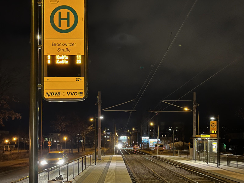 Haltestelle Brockwitzer Straße (Foto: F. Philipp)