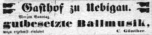 Anzeige aus Elbthal-Morgen-Zeitung vom 6.9.1887
