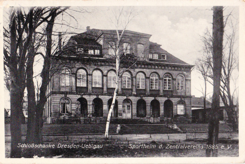 Schloßschänke Dresden-Uebigau, Sportheim (Ansichtskarte)