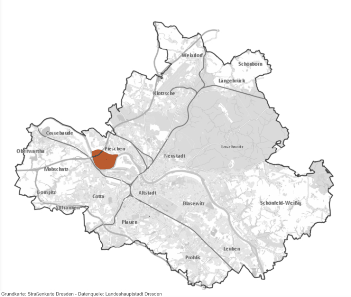 Lage im Stadtplan (Quelle: Themenstadtplan Dresden)