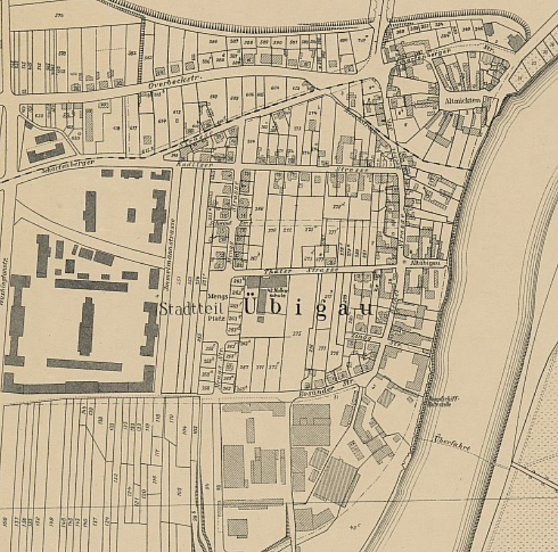 Auszug Karte Stadtvermessungsamt 1938 (Foto: SLUB Dresden | Deutsche Fotothek)